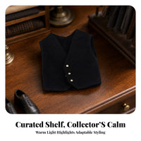 Sleeveless Doll Vest | Classic V-Shaped Neckline opening, Three-Button Front Closure, for Toy Photography