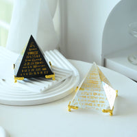 Faceted Pyramid Ornament Decorative Tetrahedral Ornament Collectible Home Decor