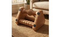 Compact Foot Massage Roller portable Wellness Tool Wood