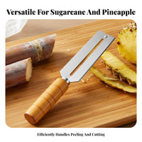 Sugarcane Skin Remover Stainless Steel Sugarcane Peeling Pineapple Skin Remover Versatile Sturdy Duty Fruit Multifunctional
