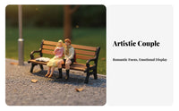 1:64 Miniature Couple Figurine Collectible Gift 1:64 Scale Couple Figurine Tiny Lover Figures Creative Decoration for Collectors