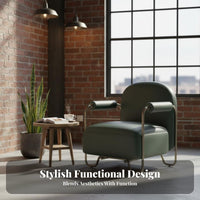 Industrial Design Upholstered Tub Armchair Retro Design Cafe Sofa High-Density Foam Cushion Commercial Furniture Easy to Clean for Restaurant Owners, Interior Designers, Bar, Reception Area, Hotel Lobby