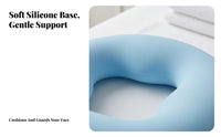 Silicone Face down Pillow Skin-Friendly Beauty Bed Face Cradle Non-Slip for Spas