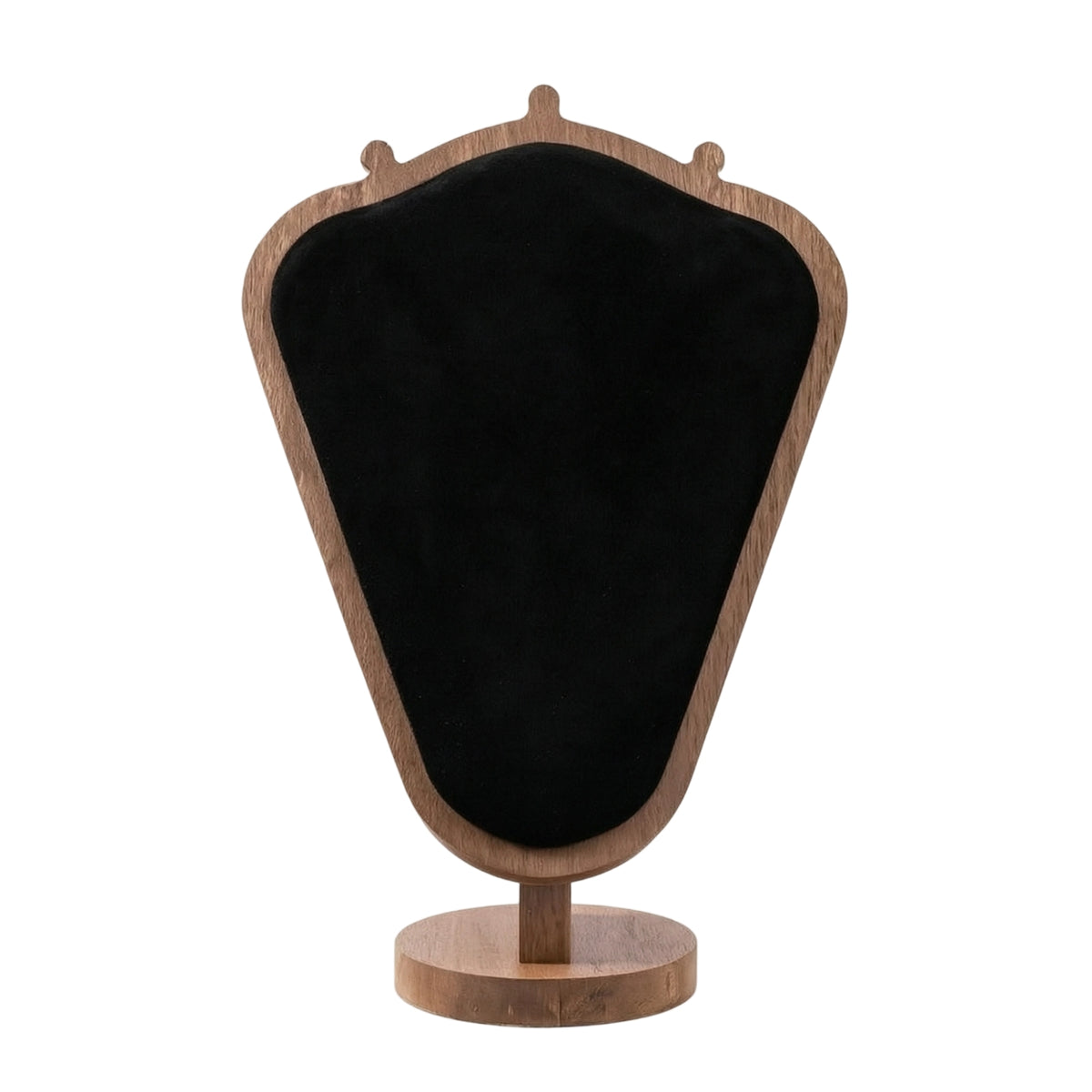 Spiral-shapedShaped Jewelry Display Stand with Wooden Base Padded Necklace Organizer Upright Necklace Display Stand Soft Mat for Jewelers, Live-Stream Presentations