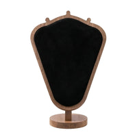 Spiral-shapedShaped Jewelry Display Stand with Wooden Base Padded Necklace Organizer Upright Necklace Display Stand Soft Mat for Jewelers, Live-Stream Presentations