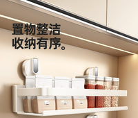 吸盘厨房调料置物架奶油风免打孔调味品罐收纳用品锅刀架壁挂架子 【锅盖架/双层】吸盘/带接水盘