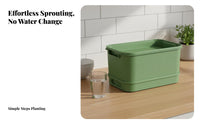 Bean Sprout Growing Pot Reusable Home Sprouting Container Low Maintenance Soil Sprouting Tray for Gardeners, Beginners, Kitchen, Windowsill