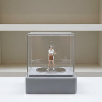 1:64 Scale Female Vendor Figure Hand Painted 1/64 Scale Woman Figure Handmade Miniature Chef Model for Hobbyists, Dioramas
