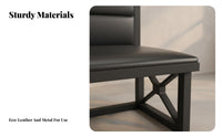 Industrial Design Dining Booth and Table Set Sturdy Table and Bench Set Wear-Resistant Cafe Seating Easy to Clean for Bar Owners, Diner, Eatery, Lounge, Breakfast Nook