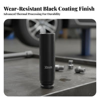High Rotational Force 1 Inch Drive Deep Shock Socket Industrial Grade Steel Hexagonal Pneumatic Wrench Socket Heat Treated for Tire Changing