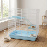 Multi-Level Hamster Cage for Syrian Hamster, 3-Tier Wire Hamster Home for Large Dwarf Pets, Modern Style Detachable Customizable Habitat Cage