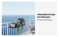 Over-the-Railing blossom Pot Rack Anti-Rust Hanging Planter Basket multipurpose