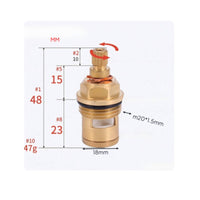 Faucet Valve Cartridge Brass Ceramic Disc Cartridge Faucet Valve Core Sturdy Wear Resistant for Plumbers, Plumbing Maintenance