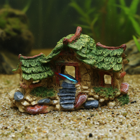 Miniature House Resin Ornament for Bonsai & Micro Landscape Decor