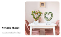 2 Pieces Heart Shaped Plant Support Decorative Heart-Shaped Trellis Round Plant Climbing Frame for Garden, Outdoor, Balcony