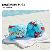 Double Design Water Wings Retro Design Swim Water Wings Thickened Material for Children, Beginner Swimmers, Beach, Lake