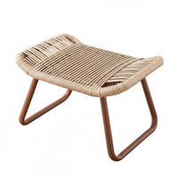 Multifunctional Woven Leg Rest Compact Design Footrest Easy to Assemble Footstool Sturdy & Stable for Creamice Workers, Homeowners, Seniors, Under Desk, Living Room, Entryway, Bedroom