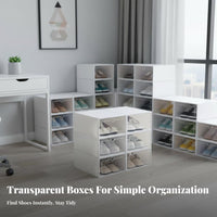Clear Stackable footwear container Transparent View Stackable footwear container debrisproof