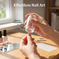 Stamper Double Ended with Transfer with Cap for French Manicure, Decoration Kit for Nail Technicians