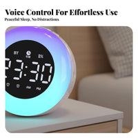 Silent Operation Digital Clock Night Light Snooze Function Bedside Music Clock Large Screen Display for Children, Teens, Dormitory, Desk