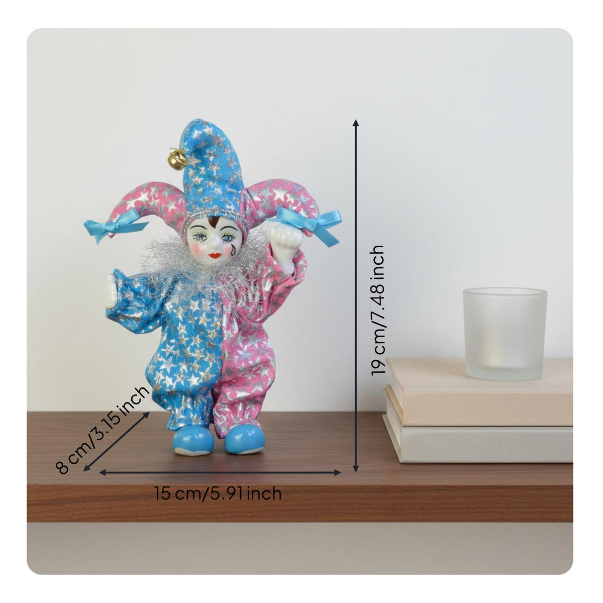 Handmade Teardrop Angel Doll Vintage Design Crying Jester Doll Fallen From The Sky Porcelain Figurine for Collectors