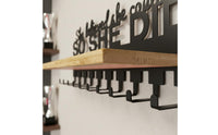 Upgrade Version Medal Rack with Hooks Sturdy Metal Award Display Shelf