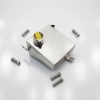 Coolant Reservoir Tank with Cap Aluminum Coolant Reservoir Tank with Twist Cap Welded for Car Enthusiasts, Mechanics, Performance Builds