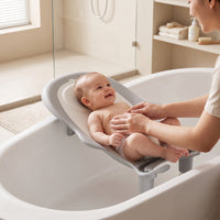 Toddler Bottom Wash Seat Ergonomic Infant Wash Support with Suction Feet Soft-Touch Slip-Resistant for Infants, Bathroom Basin