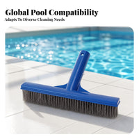 Metal Bristles Pool Cleaning Brush Hanging Hole Pool Brush Raised Handle Side Braces