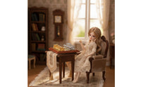 Dollhouse Chess Table with Pieces Metal Dollhouse Chessboard with Pieces Compact Furniture for Diorama