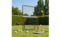 5 Angle Settings Tennis Rebound Training Net Black Metal Frame Adjustable Tennis Rebound Net Mesh Netting