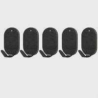 Carbon Steel Wall Hooks 5 Pack, Heavy Duty Adhesive Wall Hooks No Drill for Kitchen , Damage Home Storage Organizer for Apartment Decor