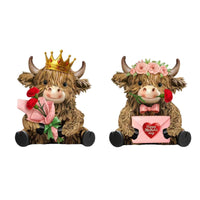 Scottish Shaggy Cattle Statue Gift Idea Scottish Cattle Figurine Farmhouse Decor for Animal Figure Collectors