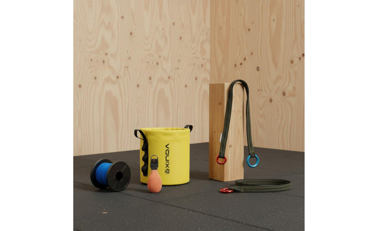 4 Pieces Waterproof Storage Bag Tree Climbing Rope Deployment Set Wear-Resistant Arborist Throw Line Kit Lightweight Throw Weight and Rope Set Heavy-Duty for Arborists, Professionals, Arboriculture, Logging, Gardening