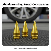 4 Pieces Valve Stem Cover Pointed Tire Valve Cap Easy Installation Universal Dustproof Tire Cap for Vehicle Owners, Garage