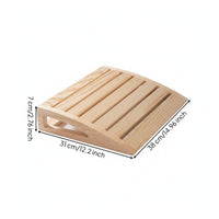 Heat-Resistant Sauna Headrest Polished Finish Wood Sauna Pillow Ergonomic Curved Design Wooden Neck Pillow Easy to Clean for Steam Room