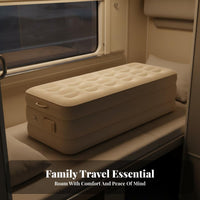 Portable Train Sleeper Bed Widener Compact Storage Inflatable Train Bunk Mattress Long-Lasting Self-Inflating Travel Mattress Easy to Clean for Children, Families
