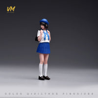 VM 1/18/24 Gentle Sweet Schoolgirl Fine Painted Miniature Scene Model with Hand-Painted Resin Figure