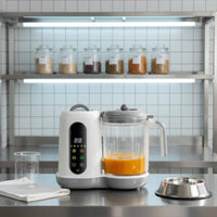 Allall-in-1 Feline Dog Food Machine Touch-Sensitive Screen Pet Blender Cooker Low Noise