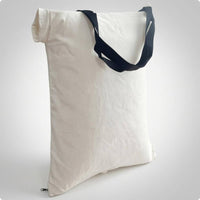 Replacement White Sack Textile Bag Zipper Closure Adjustable Shoulder Strap