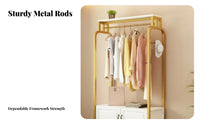 Floor-Standing Bedside Clothes Valet complimentarystanding Clothing Stand Space-Saving Garment Rack Easy reach for Children, Adults, Students, beside Bed, Dorm Room, Entryway, Closet