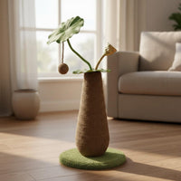 Cat Scratcher with Ball Play and Scratch Cat Scratching Pole Cute Plant Design Pet Toy