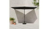 Half Rectangular Outdoor Shelter-Saving Wall-Side Umbrella Easy to Install Rectangular Parasol for Balcony, Garden