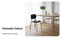 Modern Design Upholstered Side Chair Stackable Dining Seating Space-Saving Household Furniture Soft Padding for Apartment Dwellers, Interior Designers, Restaurant Owners, Living Room, Home Office, Cafe