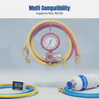 Air Conditioner Pressure Gauge, Dual Gauge, R22 R410A, Vacuum Pressure Meter, Diagnostic Tool