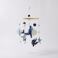 Baby Mobile with Felt Ornaments Ocean-Themed Crib Mobile Hanging for Newborns