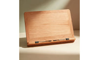 Book Holder with Page-Rest Multi-Angle Wooden Book Stand Foldable Adjustable for Readers, Students, Desk, Home Office, Dorm Room