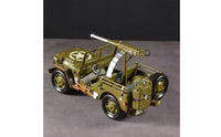 Iron Army Car Ornament Handmade Retro 4x4 Vehicle Sculpture for Man Cave