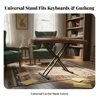 Foldable X shaped Keyboard Stand Anti-Slip Feet X shaped Keyboard Stand Heavy Duty Portable Digital Piano Holder for Artists, Kids, Practice Room, Studio, Home