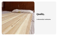 Hardwood Wood Japanese design Floor Bed Breathable Slat Foundation Low silhouette Bedroom Furniture Space-Saving for partners, Minimalists, Students, traditional mat room Room, Apartment